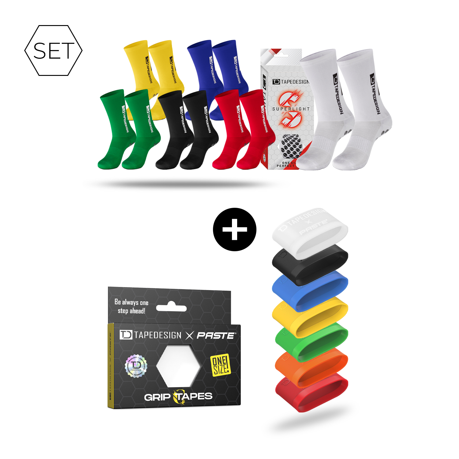 Tape Design Grip Socks - Suitable For Football, Basketball, Netball