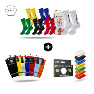 Tape Design Grip Socks - Suitable For Football, Basketball, Netball, Tennis  
