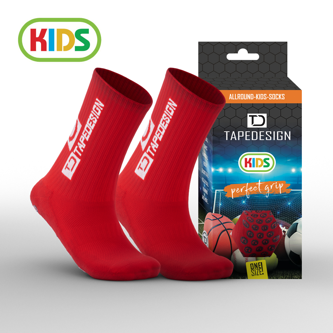 TapeDesign Classic Grip Socks Youngster Childrens Football Athletic