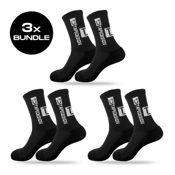 Allround Basic Socks Schwarz (ohne Noppen) (3 Pack)